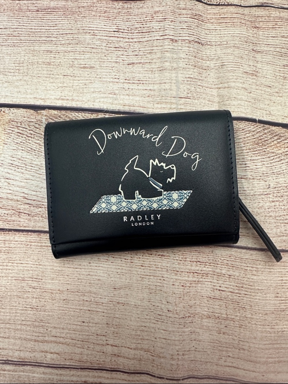 Radley London Black "Downward Dog" Dog Print Wallet